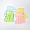 MIKI HOUSE Back Logo Short Sleeve Dress, Solid Color, Logo, Girls' Baby/Kids' Clothing, Kindergarten/School, Pink, 10-1911-683, 110cm