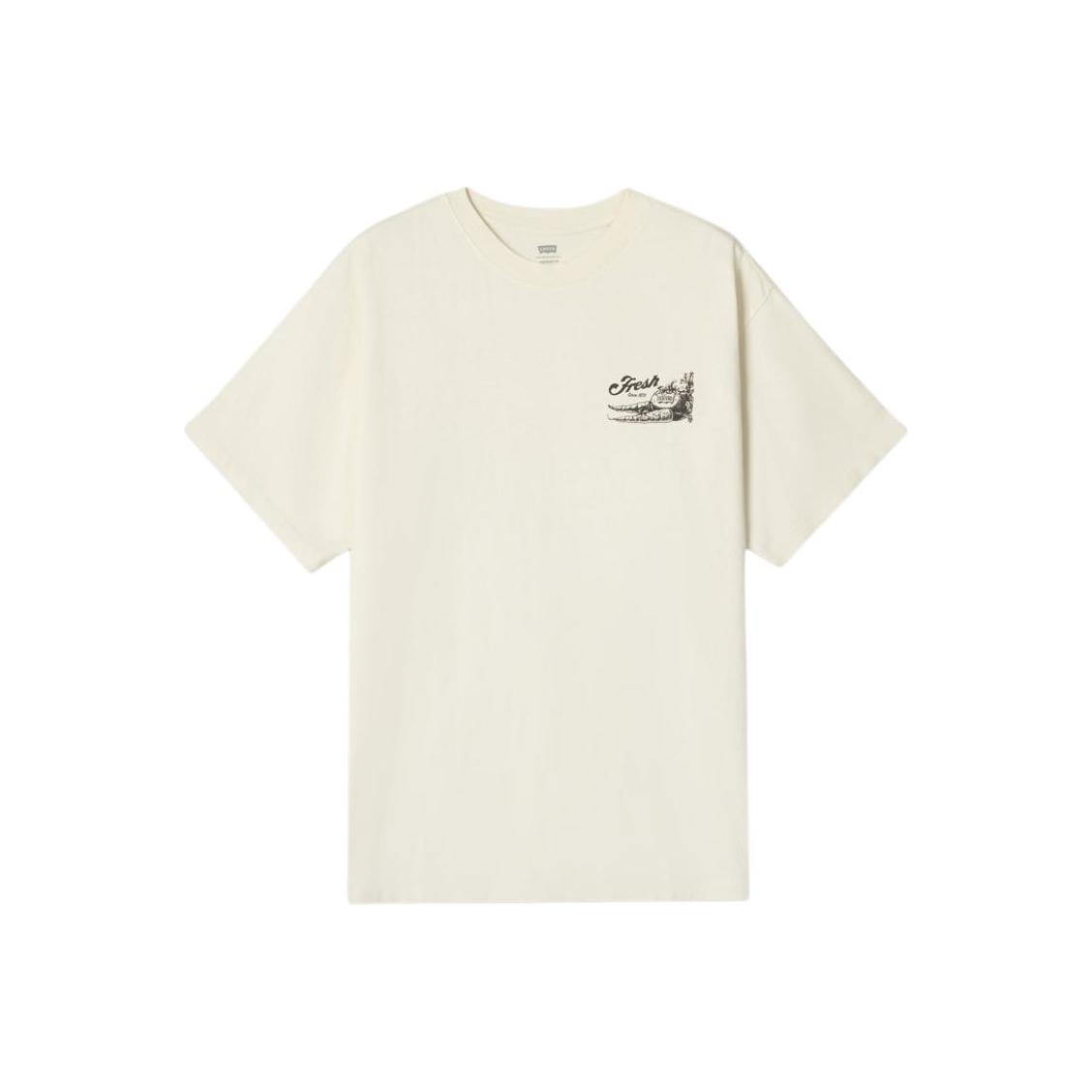 

Levis Fruit Лимитированная Капсульная Коллекция Простая Удобная Трикотажная Футболка с Принтом Повседневная Футболка с Круглым Вырезом и Коротким Рукавом Мужские Футболки 87373-0390 S