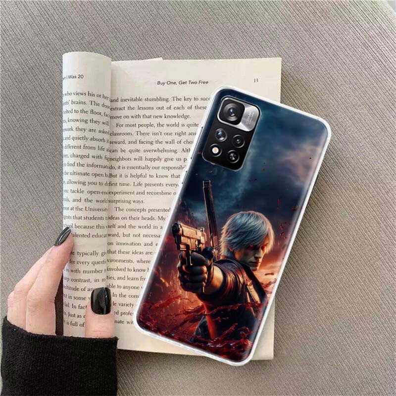 

D-Devil May Cry DMC Phone Case For Redmi Note 13 12 Pro Plus 14 15 Pro 5G 11 11T 11E 11S 10 Pro 10S 9 9S Cover Cell Clear TPU Ca Redmi Note 14 5G