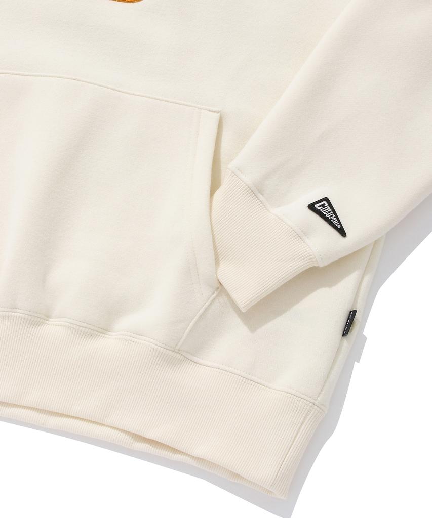 1754 Arch Logo Boucle Fleece Hoodie Cream