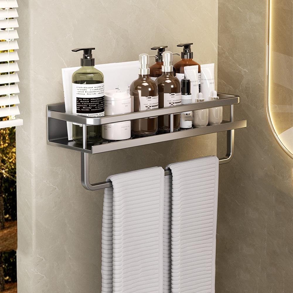 Bohrerfreie Badezimmerregal Rechteckige Form Lagerregal Badezimmer-Organizer Eckregal Für Badezimmer