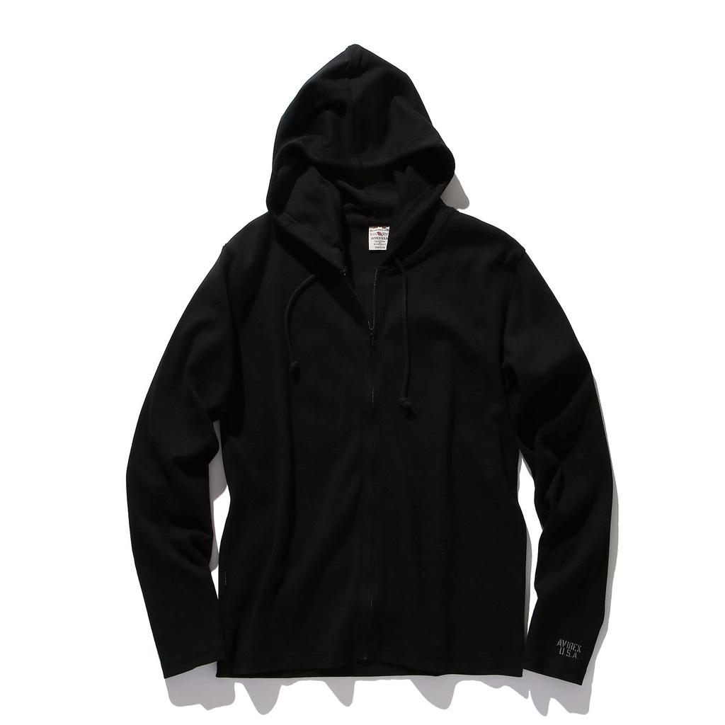 Avirex Daily Fullzip Rib Size Black Parka, M, 6153641,