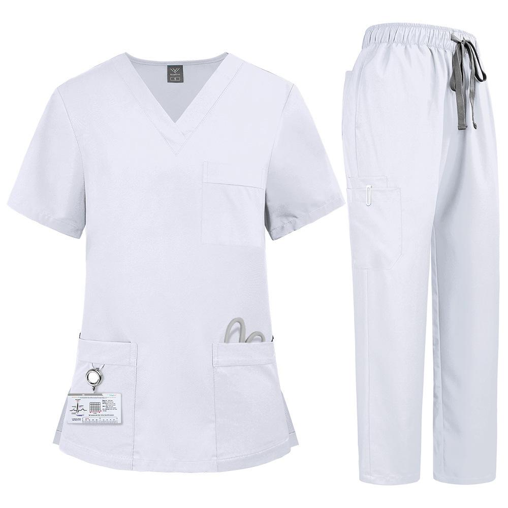 Unisex Medical Uniforms Men Women Nursing Clothes Beauty Costume Nurse Scrubs Sets Doctor Dentist Workwear Clinical Tops Pants