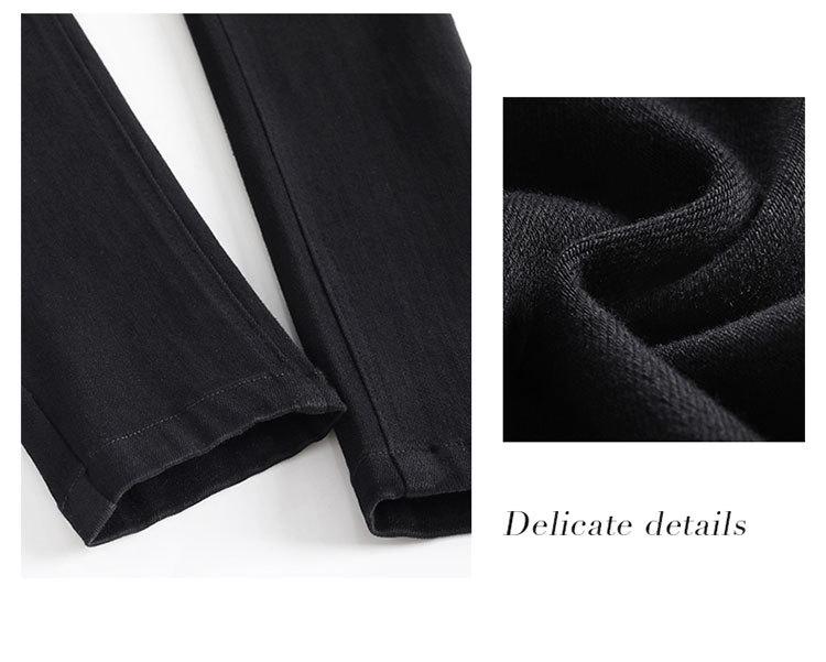 Jeans Skinny Negros de Cintura Alta para Mujer: Pantalones de lápiz adelgazantes, elásticos y que realzan el trasero para primavera/otoño