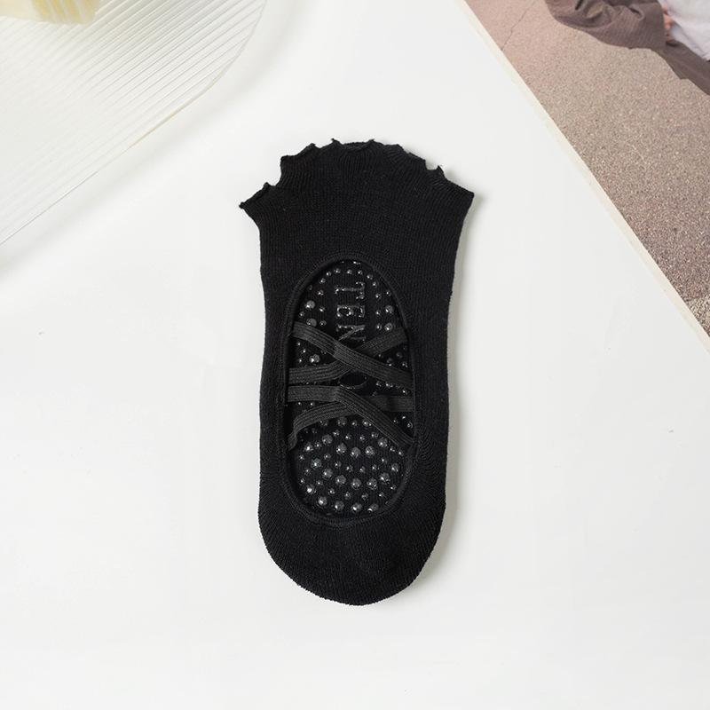 Women's Spring and Summer New Cross Strap Backless Toe Professional Yoga Sports Non Slip Five Finger Socks