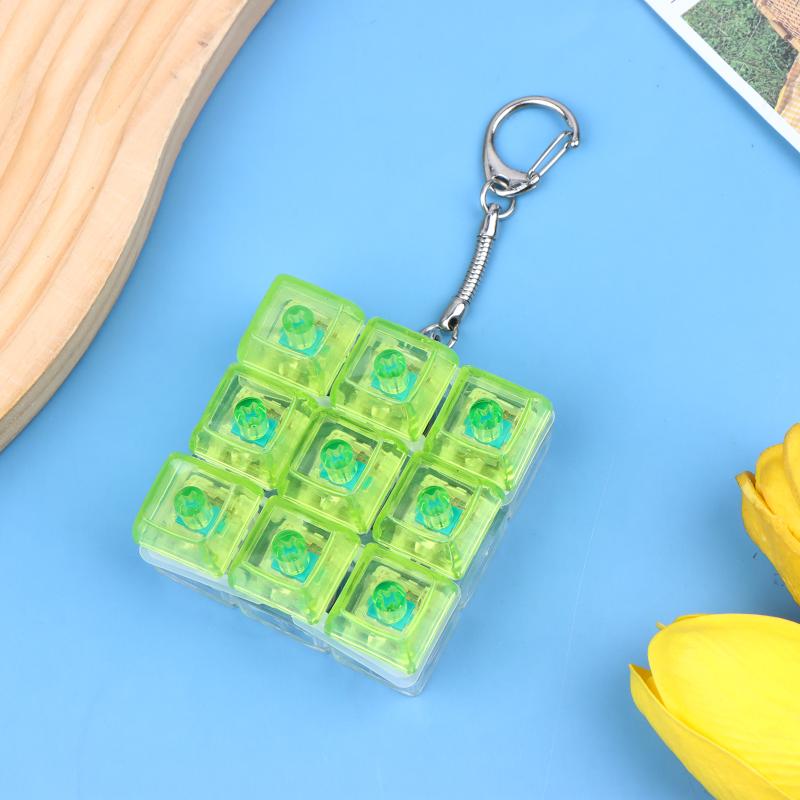 Fully Transparent Cap Silent Axis Decompression Button Decompression Tester Keyboard Silent Keychain