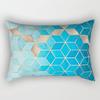 Soft And Comfortable Peach Skin Rectangle Pillow Case With Chic Geometric Marble Print For Home Styling