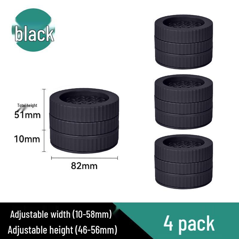 Adjustable Anti-Slip Table Leg Heightening Pads for Furniture, Coffee Tables, and Washing Machines