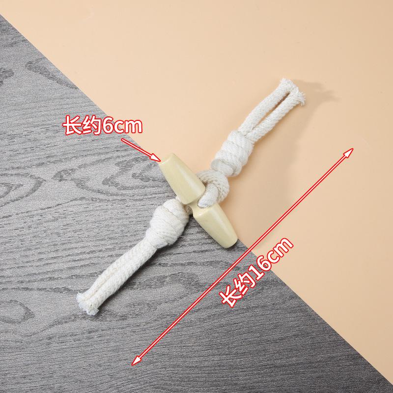 1 Pair Horn Buttons Duffle Coat Jacket Fasteners Toggle with Leather Patch Buckle Buttons for Overcoat Decor Sewing Accessories