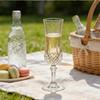 1pcs Luxury Champagne Glass Cocktail Glass Party Elegant Transparent Red Wine Glass Vintage Relief Glass Cups Exquisite Gifts