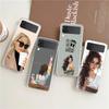 Phone Case For Samsung Galaxy Z Flip 7 6 5 4 3 Clear Hard Folding Cover For Samsung Z Flip6 Flip5 Flip4 Girl Boss Female Coffee