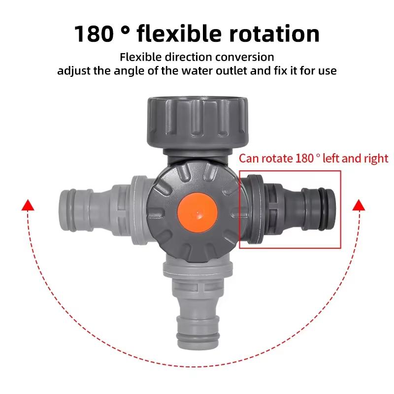 One-Inch Universal Threaded Adapter Connector with Rotating Ball Valve for Quick Water Pipe Home Plumbing And Garden Use