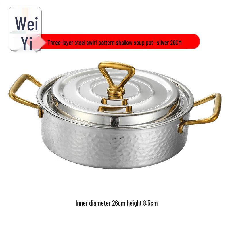 Weiyi 201 Stainless Steel Hammered Stockpot