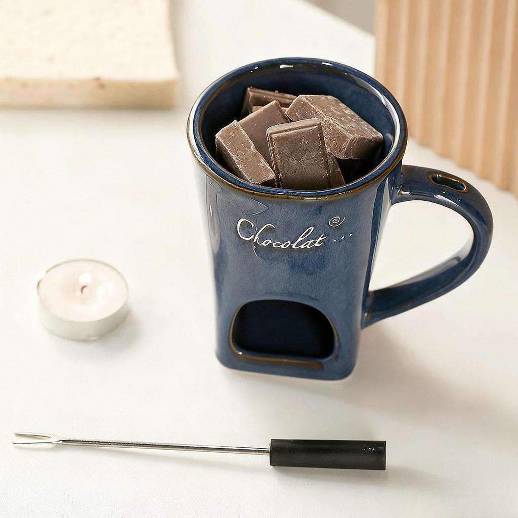 Chocolate Fondue Mug Kitchen Appliances Birthday Home Snack Butter Warmer Wedding Dessert