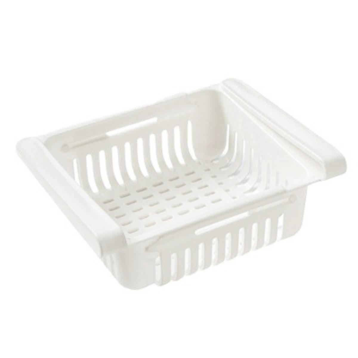 1PC refrigerator drawer storage box, extendable, food preservation classification storage box storage basket M белый