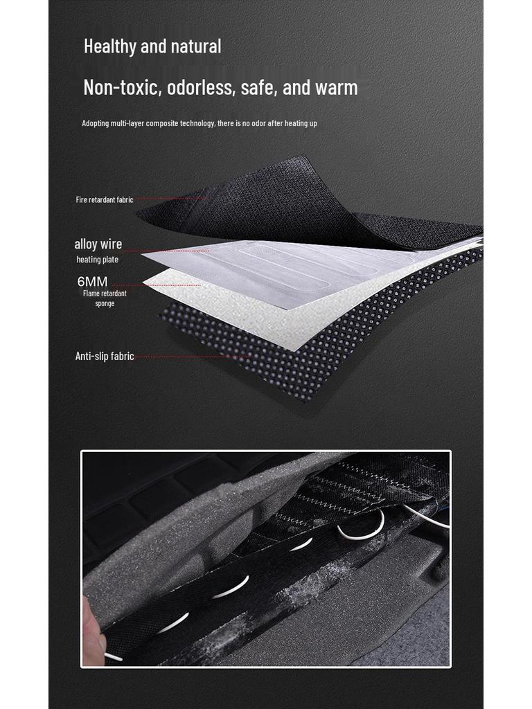 12V Heated Car Seat Cushion, Winter Warm, High/Low Gear for Small Cars