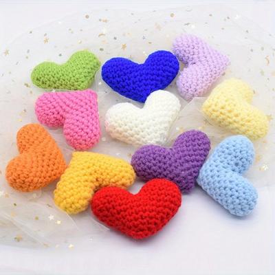 Accessori semilavorati a forma di cuore fatti a mano all'uncinetto lana cotone lavorato a maglia pesca cuore abbigliamento scarpe calzini sciarpa accessori accessori accessori