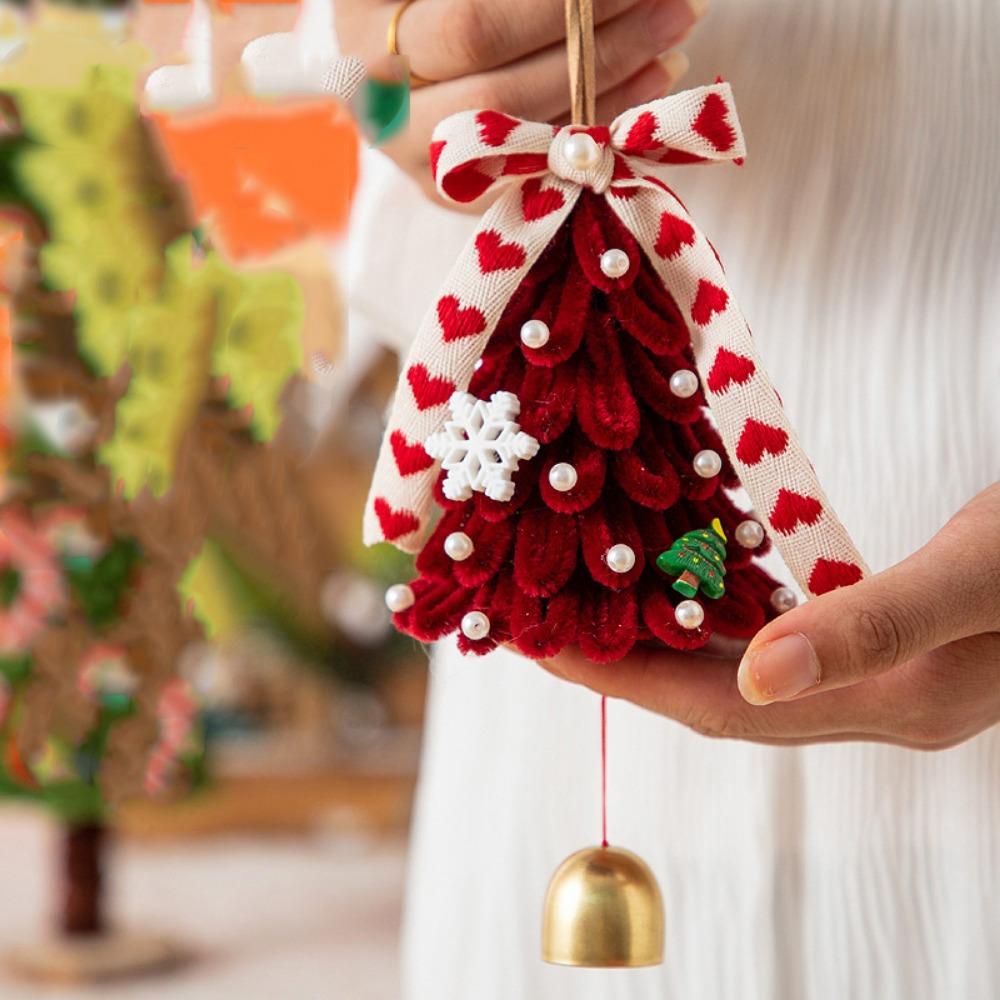 Plush Christmas Tree Pendat Material Package Craft Christmas Tree Stems Material  Birthday Gift