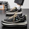 Fashion Men Casual Sports Shoes Breathable Lightweight Low Top Lace Up Round Toe Daily Sneakers