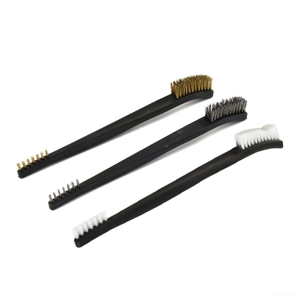 Wire Brushes Double Head Gold Nylon Stainless Steel