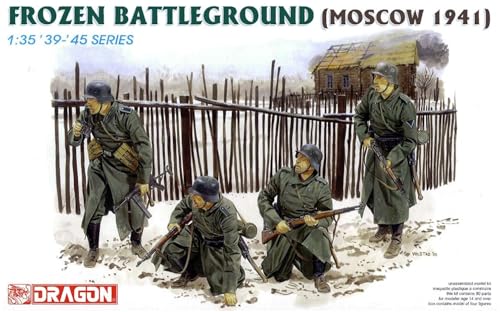 

Platz Dragon 1/35 Scale WWII German Frozen Terrain Infantryman in Coats, Moscow, 1941 Plastic Model Kit DR6190 (Human)
