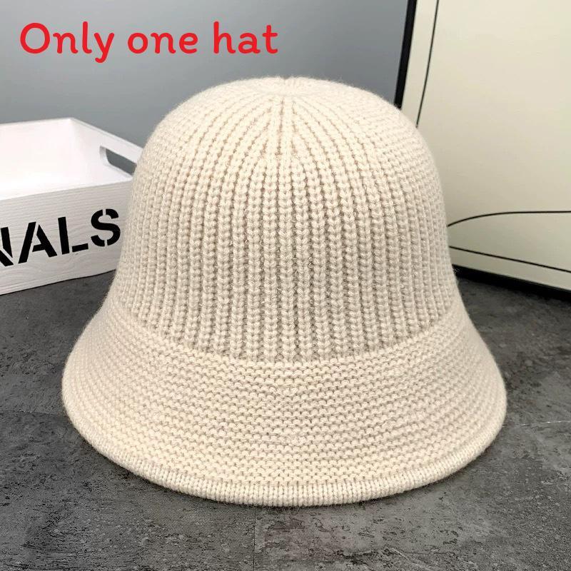 

Minimalist Knit Fisherman Hat With Short Brim For Autumn Winter Warmth And Sun Protection слонова кістка