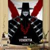 Horror Movie V For V-VendettaS Classic Anime Tapestry Hanging Tarot Hippie Wall Rugs Dorm Home Decor