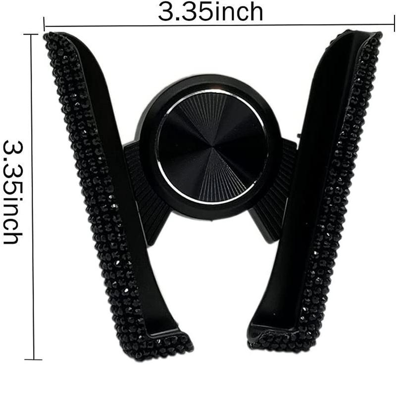 Car Phone Holder Women Diamond Crystal Car Air Vent Mount Clip Mobile Phone Holder Stand In Car Bracket Interior Accessories