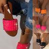 Stylish Women Sandals Casual Flat Rivet Design Slip-on Beach Shoes For Comfort