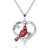 Designed Heart Beautifully Bird Pendant Necklace With Distinctive Letter Engraving For Fashion Unisex