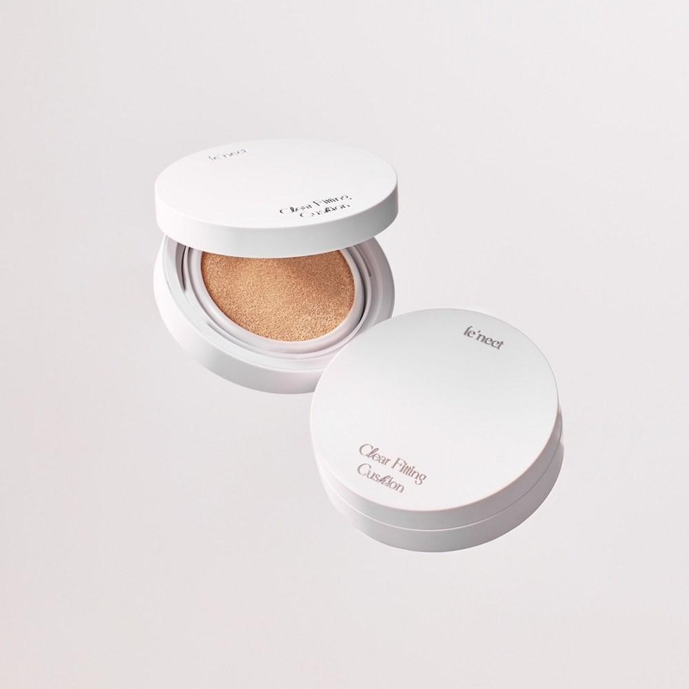 Lenect Clear Fitting Cushion 01 Porcelain No. 17-19 Semi-matte Cushion, 1 Piece