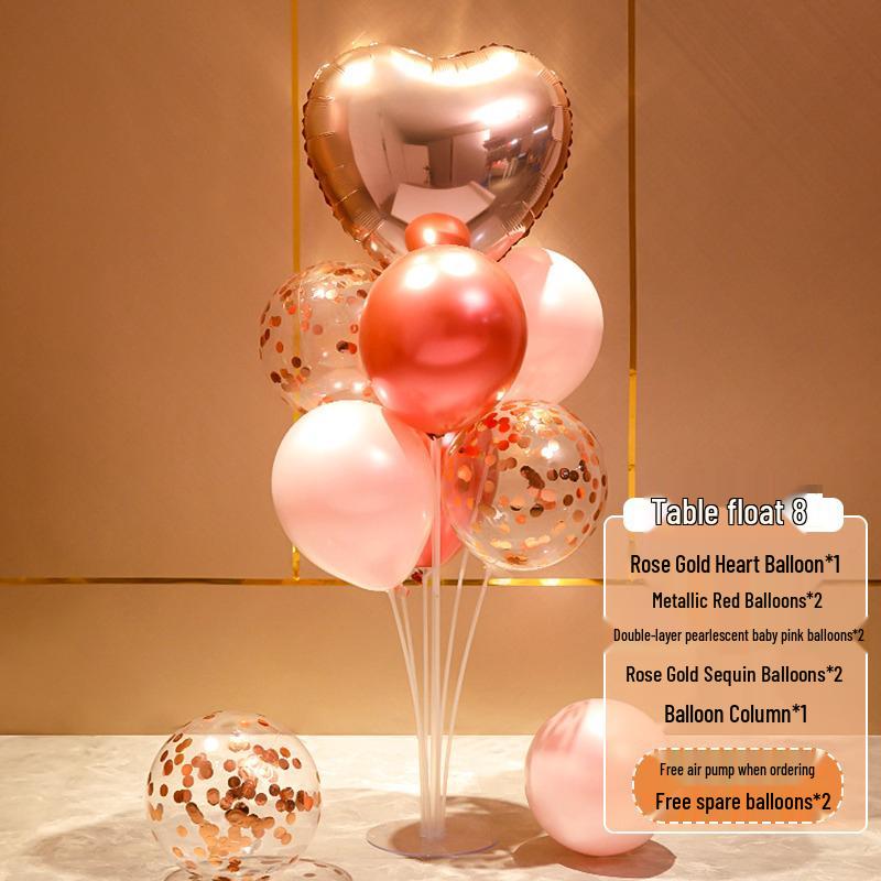 Glowing Balloon Column Stand for Birthday, Party, Shop Opening, or Proposal Decorations