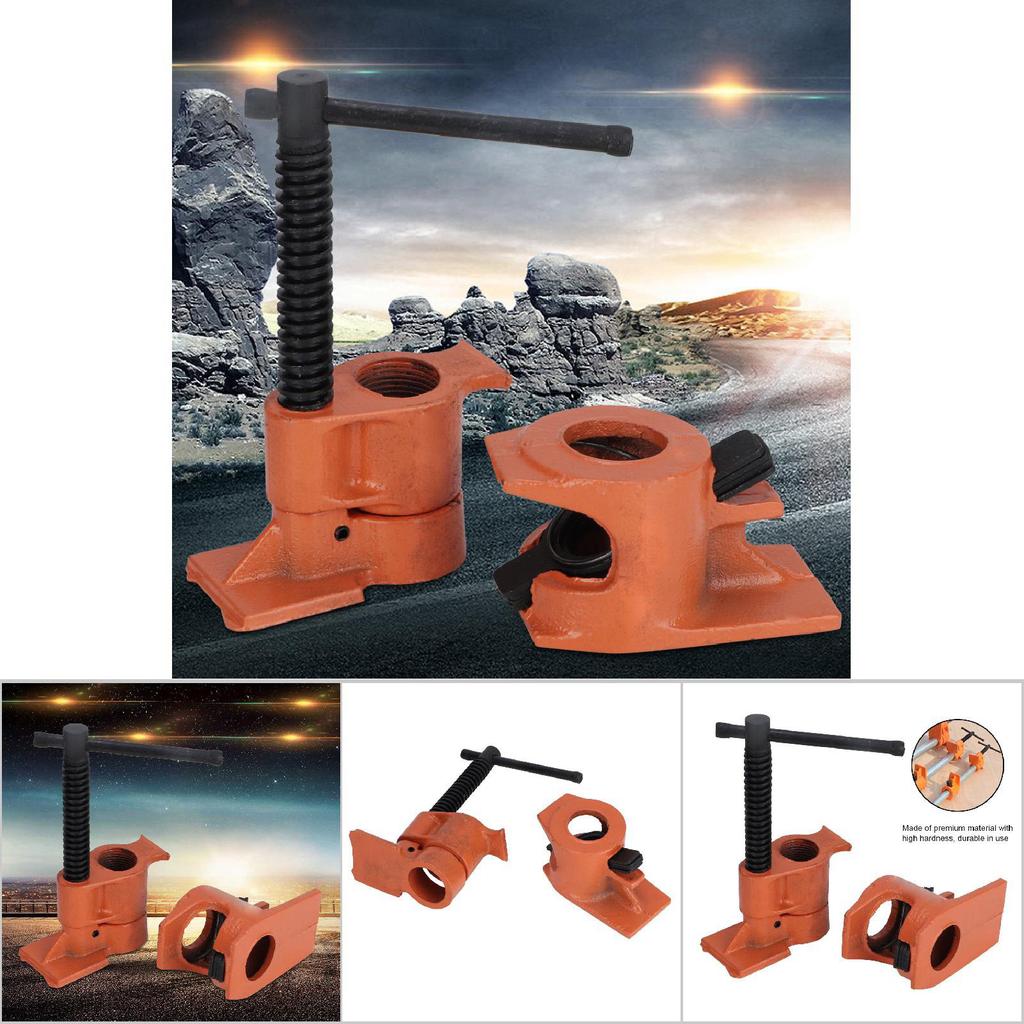 34 Inch Pipe Clamp Jaws Vise Fixture Set Woodworking Tool Kit (ordinary)