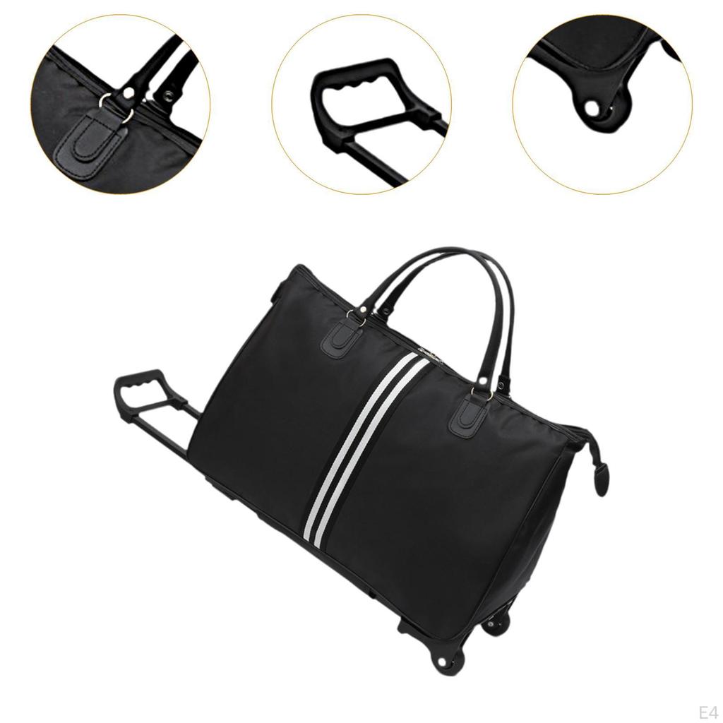 Rolling Duffel Bag Carry On Overnight for Air or Car Travels Stays