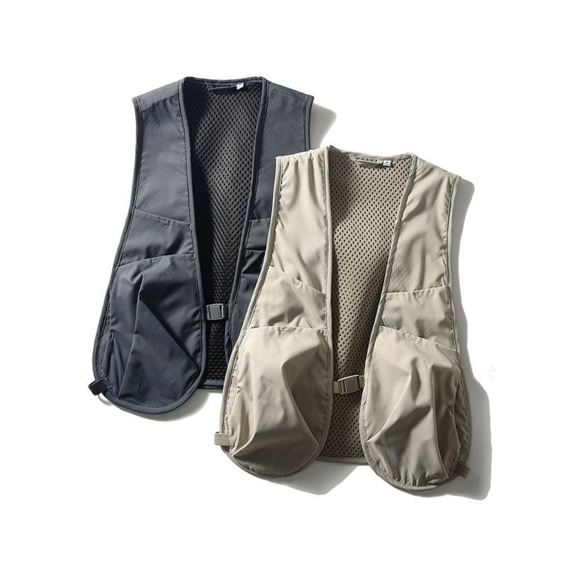 Outdoor Mountain Functional Fishing Parka Vest Man Summer Thin Multi-Pocket Sports Tactical Vest Photography Vest