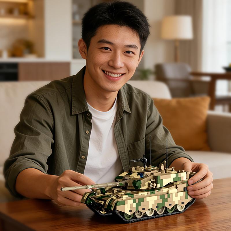 Creative 12GO Military Series 99B Tank Building Blocks, Tank Model Brick City 1916Pcs Boy DIY Toy Birthday Gift
