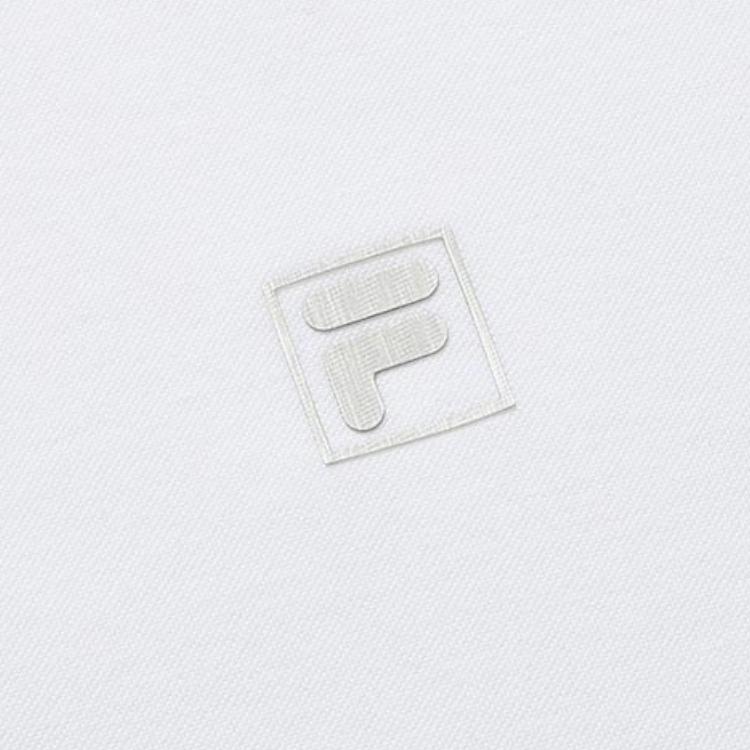 Fila Solid Color Knitted Polo Shirt Men Tops White F11M227111FWT