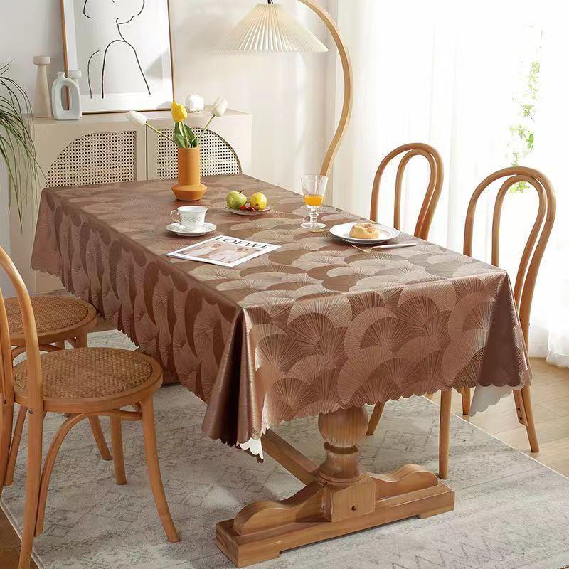 Waterproof, Scald-proof, Oil-resistant PU Tablecloth - European Style for Dining, Hotel, Restaurant, or Coffee Table.