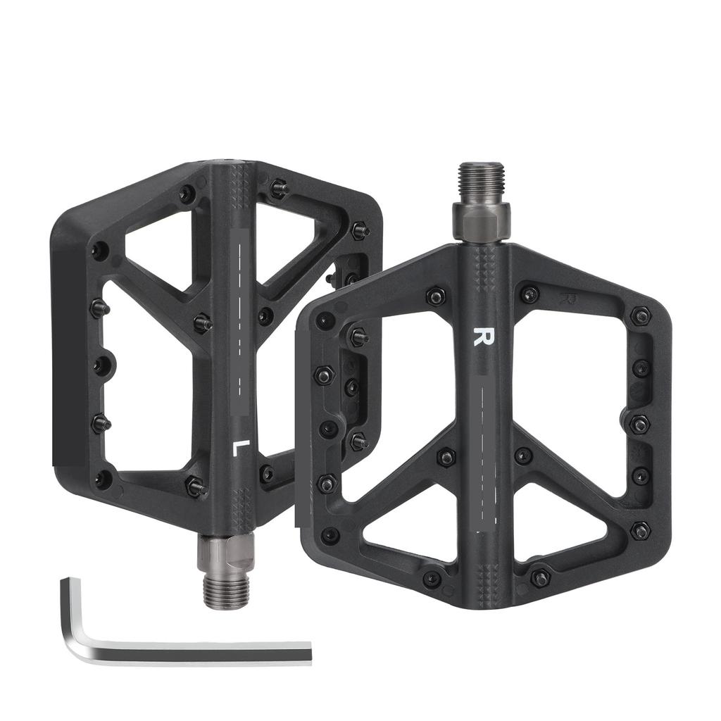 Carbon Fiber Pedal Ultralight MTB Titanium Shaft 3 Bearings Road Bike Pedal Anti Slip Racing Pedal