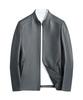 JINLUN Goatskin Leather Biker Genuine Single Motorcycle Black Men's Jacket, Leather, Breasted, Jacket, (L, Gray)