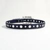 Shining Rhinestones Studded Skull Buckle Belt for Western Cowgirls Cool Blingbling PU Leather Fashion Waist Decors