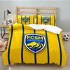3PCS Fcsm Football Club Emblem Bedding set,Ideal for1pc Duvet Cover And 2pcs Pillowcases Perfect for Christmas gift,Ideal for Bedroom, Dormitory