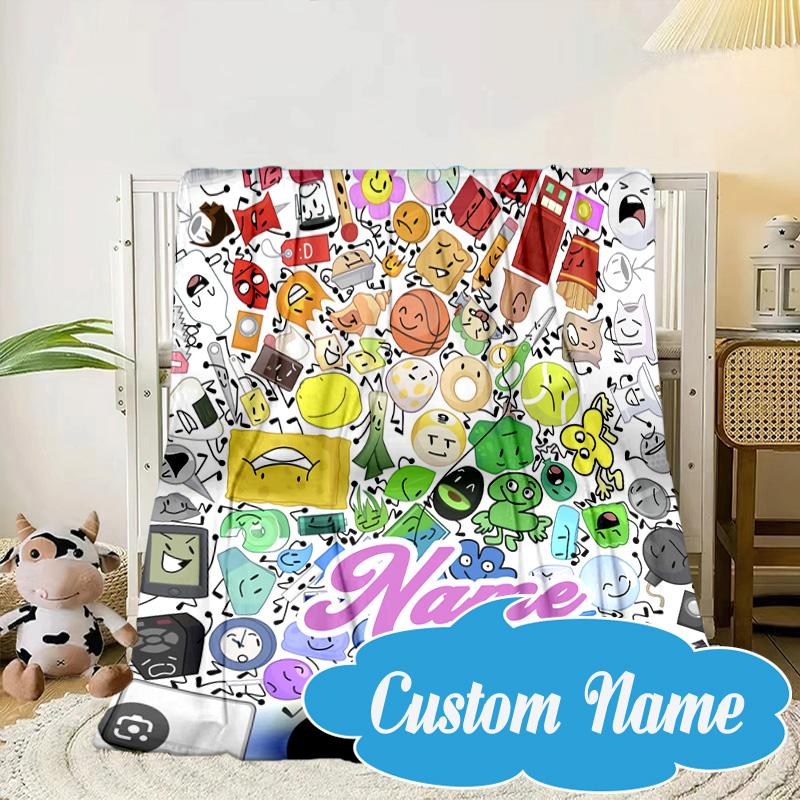 Custom Name Colorful Dream Island Blanket bed sofa Blanket Flannel Blanket for Camping, Hiking, Picnic Essentials,gift for Fan family