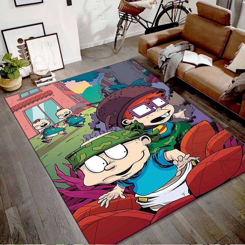 1pc Rugrats In Paris2 Design Printed Area Rug Carpet for Bedroom Living Room Home Decor Rugs Mat Non Slip Mat Rug for Bedside