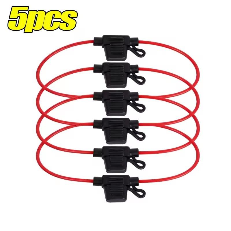 Car Blade Fuse Holder In Line Wire Cutoff Switch Socket 12V 32V 30A Auto Circuit Protection Box Cable Connector Replacement Part Fuses4