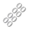 8pcs Dragon Pattern Ring Men Stainless Steel Fashionable Elegant Ring Jewelry Accessory for Dating Party