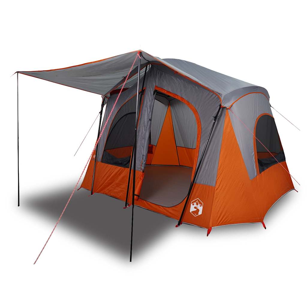 Vidaxl Tenda da Campeggio, 5 Persone, Grigio-Arancione, Impermeabile