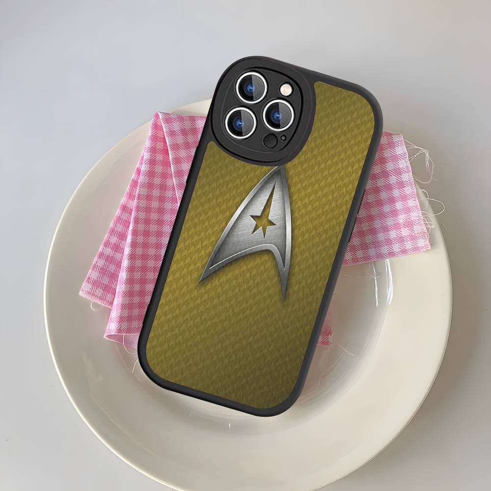 Star T-Trek Movie Logo Leather Phone Case For IPhone 16 14 15 Pro Plus 13 12 11 Pro Max Silicone Cover