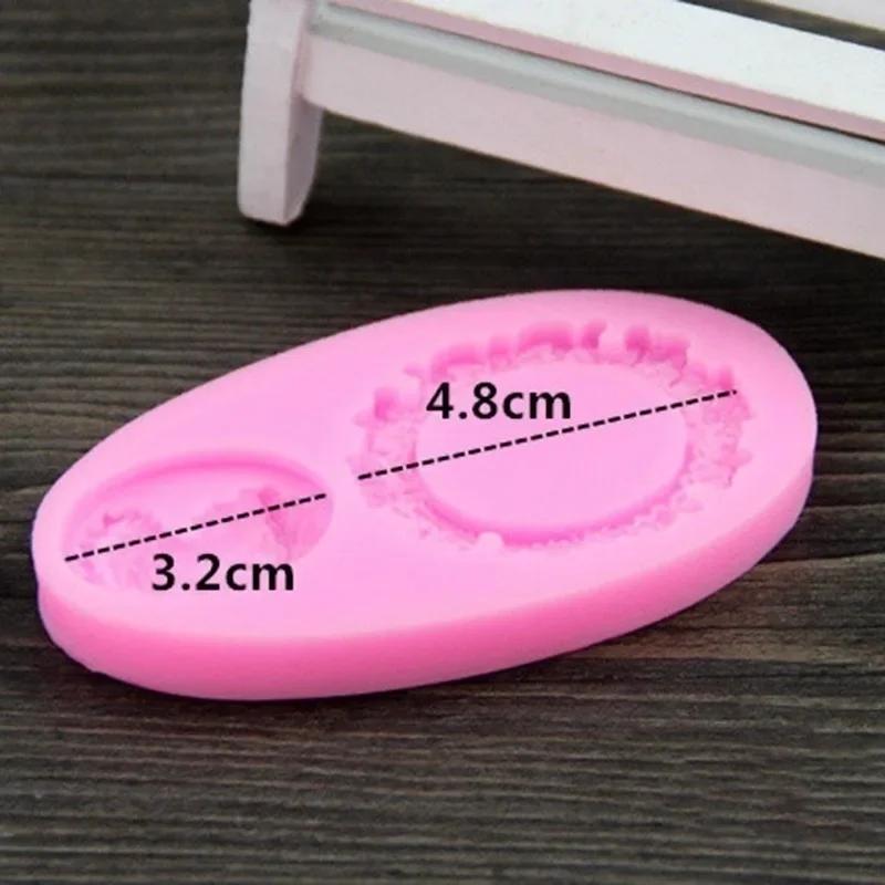 Fashion Cake Decoration New Woman Cameo Mirror Frame Silicone Fondant Mould Cake Decor Chocolate Baking Molds Accessories