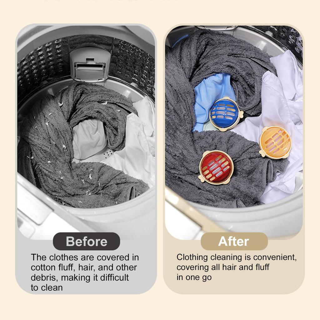 Hair Remover For Laundry, Reusable Clothes -Winding Adsorption Hair Catcher Laundry Ball, Washing Machine Hair Removal Cleaning Ball